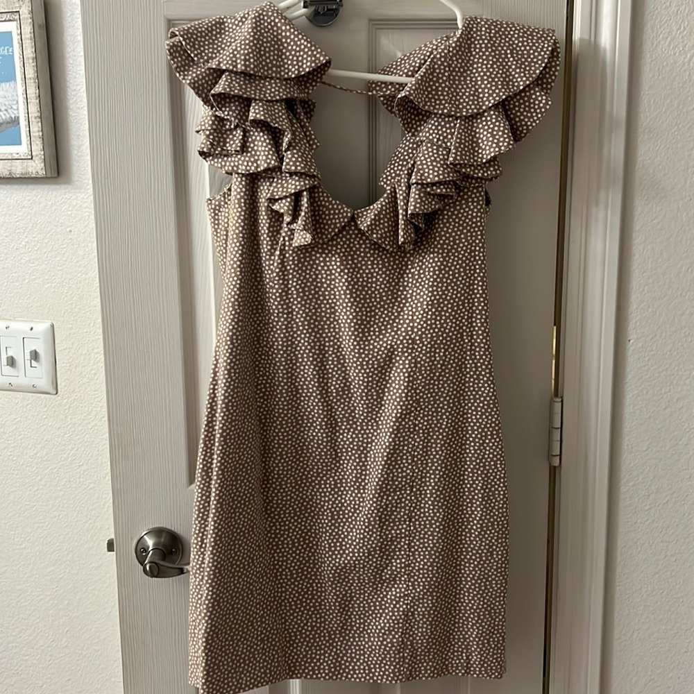 Bardot brown polka dot dress